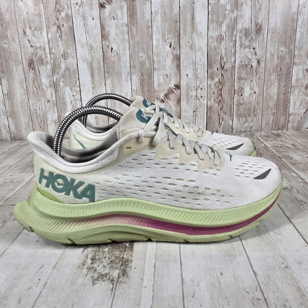 Hoka Kawana Womens 8B Running Shoes Blanc De Blanc Blue Fog 1123164 BDBB Sneaker